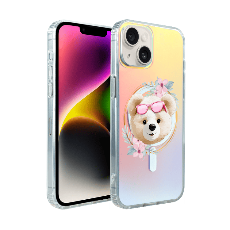 etui do iphone 14 magsafe calibear, flower queen, zmieniające kolor