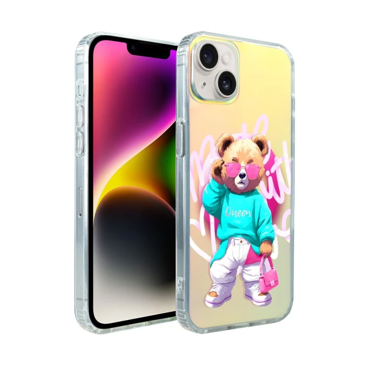 etui do iphone 14 magsafe calibear, pink queen, zmieniające kolor