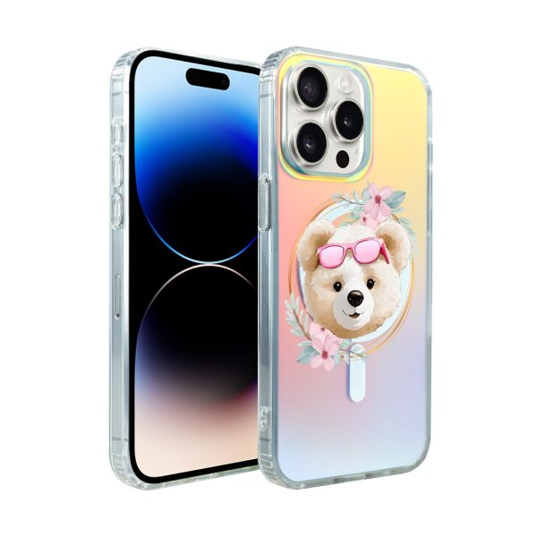 etui do iphone 14 pro magsafe calibear, pink queen, zmieniające kolor (kopia)