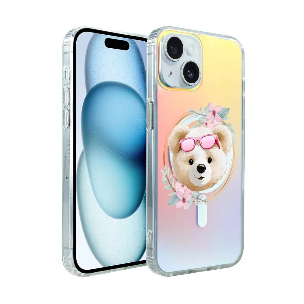 etui do iphone 15 magsafe calibear, flower queen, zmieniające kolor