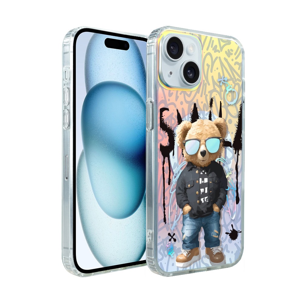 etui do iphone 15 magsafe calibear, graffiti boy, zmieniające kolor