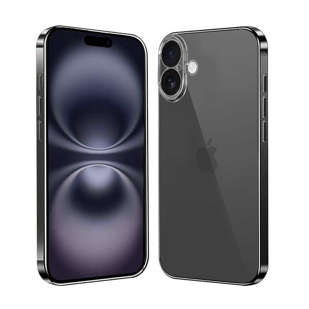 etui do iphone 16 black edition przeźroczyste sulada oryginal, czarne