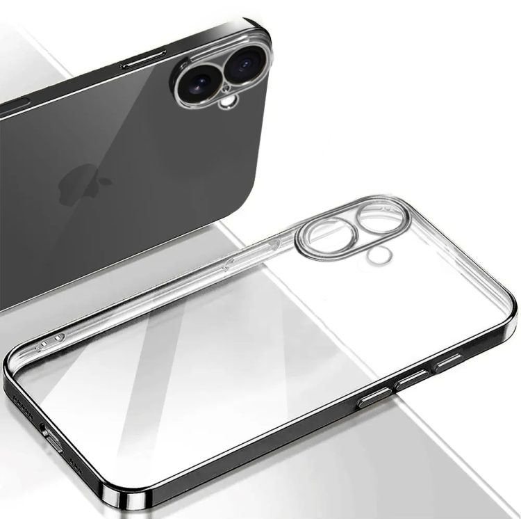 etui do iphone 16 black edition przeźroczyste sulada oryginal, czarne