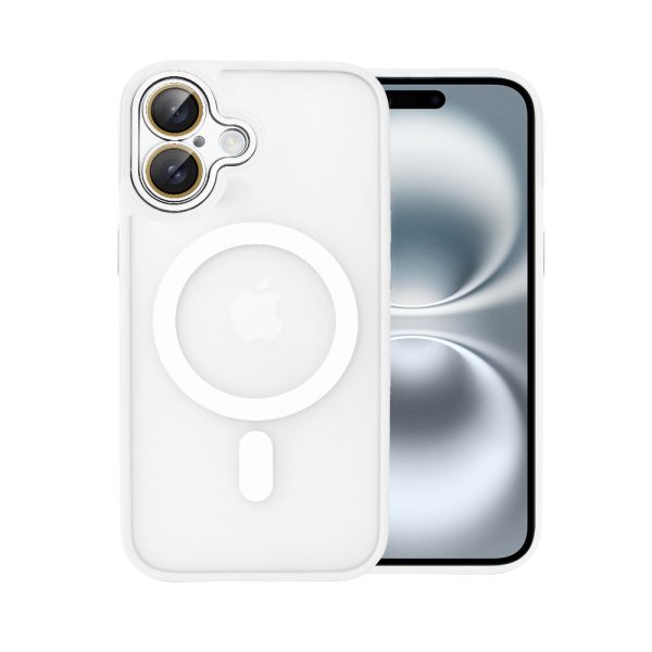 etui do iphone 16 plus color flush z magsafe, z osłoną aparatu, białe