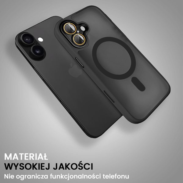 etui do iphone 16 color flush z magsafe, z osłoną aparatu, czarne