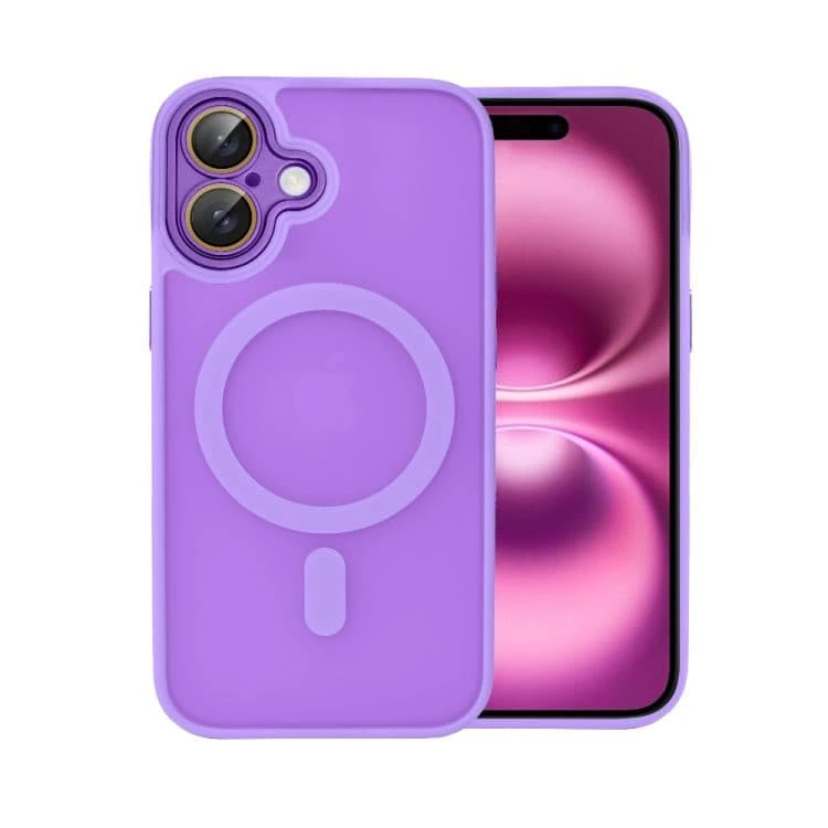 etui do iphone 16 color flush z magsafe, z osłoną aparatu, fioletowe