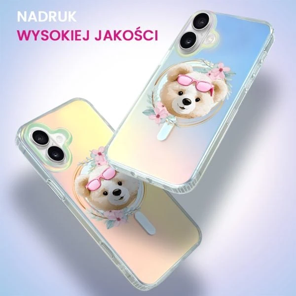 etui do iphone 16 magsafe calibear, flower queen, zmieniające kolor