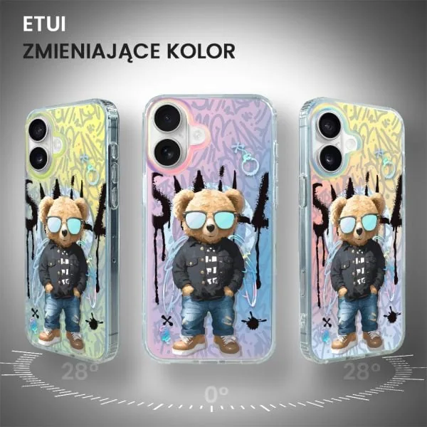etui do iphone 16 magsafe calibear, graffiti boy, zmieniające kolor