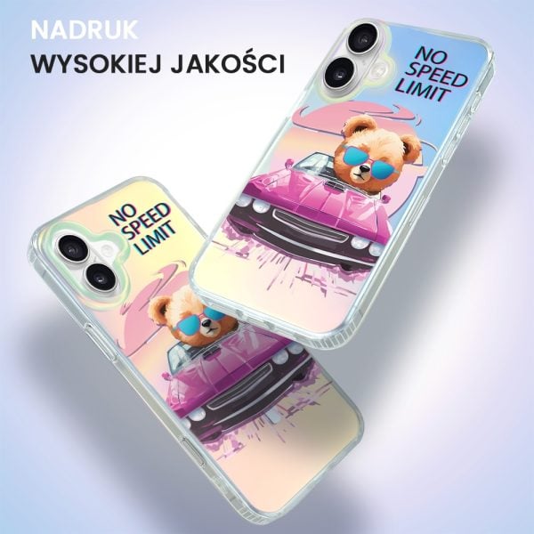 etui do iphone 16 magsafe calibear, pink car, zmieniające kolor