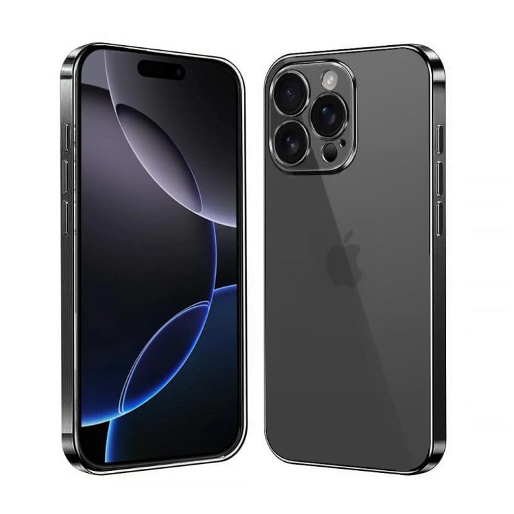 etui do iphone 16 pro max black edition przeźroczyste sulada oryginal, czarne