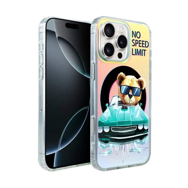 etui do iphone 16 pro max magsafe calibear, blue car, zmieniające kolor