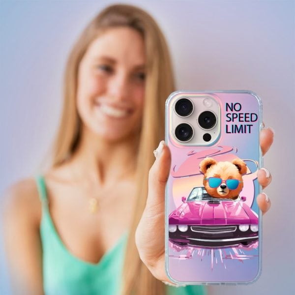 etui do iphone 16 pro max magsafe calibear, pink car, zmieniające kolor