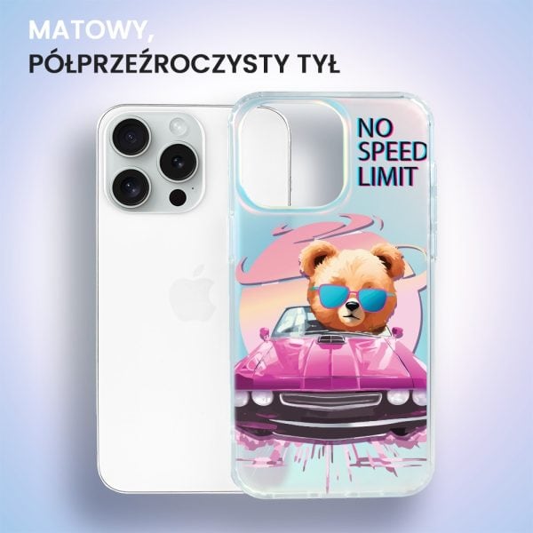 etui do iphone 16 pro max magsafe calibear, pink car, zmieniające kolor