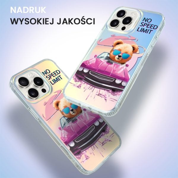 etui do iphone 16 pro max magsafe calibear, pink car, zmieniające kolor