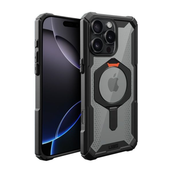 etui do iphone 16 pro uag magsafe shield wzmocnione z podstawką, białe (kopia)