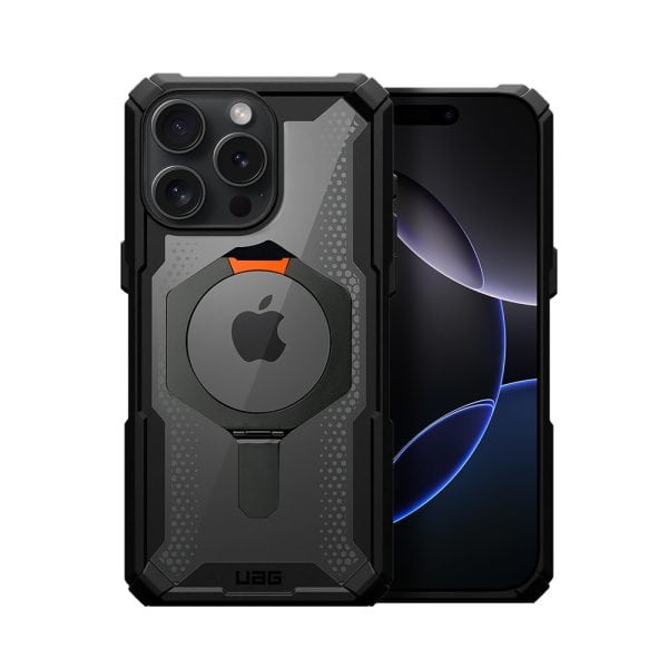 etui do iphone 16 pro uag magsafe shield wzmocnione z podstawką, białe (kopia)