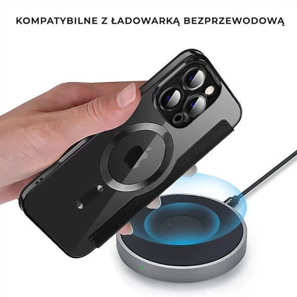 Smartfon ładujący się bezprzewodowo.