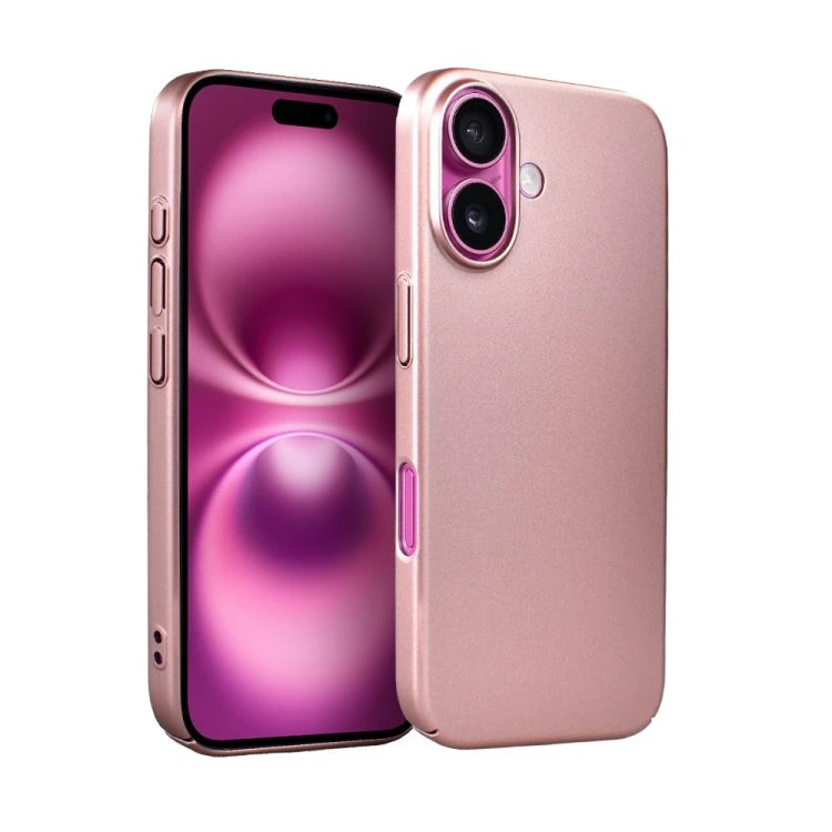 etui do iphone 16 skin matt satynowe ultra cienkie, różowe
