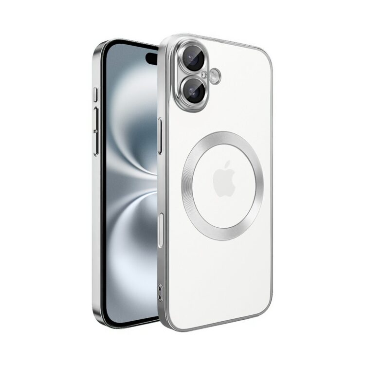 etui do iphone 16 slim protect full cover magsafe hard back, twardy tył, przeźroczyste, czarne (kopia)