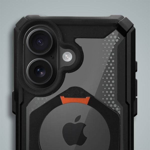 etui do iphone 16 uag magsafe shield wzmocnione z podstawką, czarne
