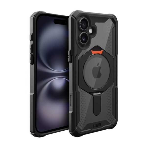 etui do iphone 16 uag magsafe shield wzmocnione z podstawką, czarne