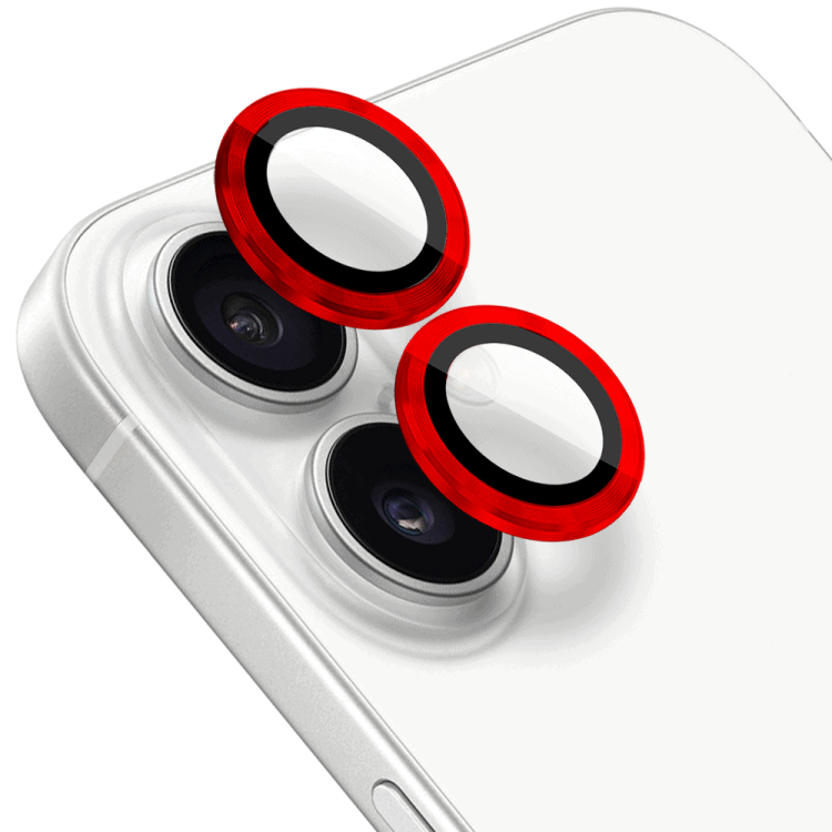 metalowa osłona obiektywów szkło na aparat iphone 16, pomarańczowa (kopia)