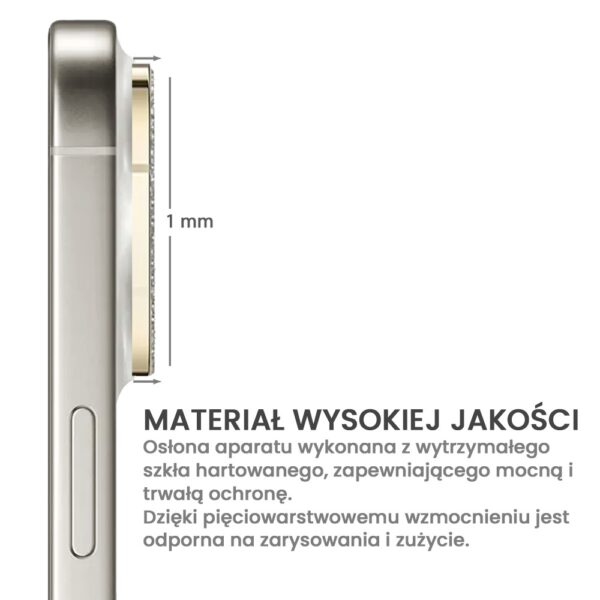 Wytrzymała osłona aparatu, 1 mm grubości.