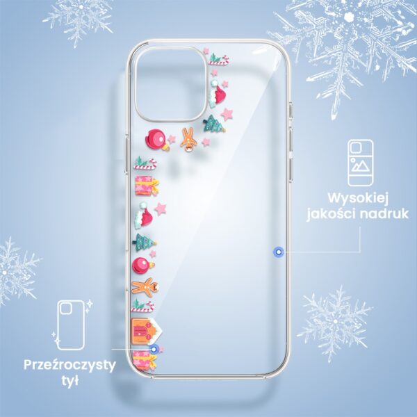 Obudowa na telefon, bożonarodzeniowe ozdoby, przezroczysty.