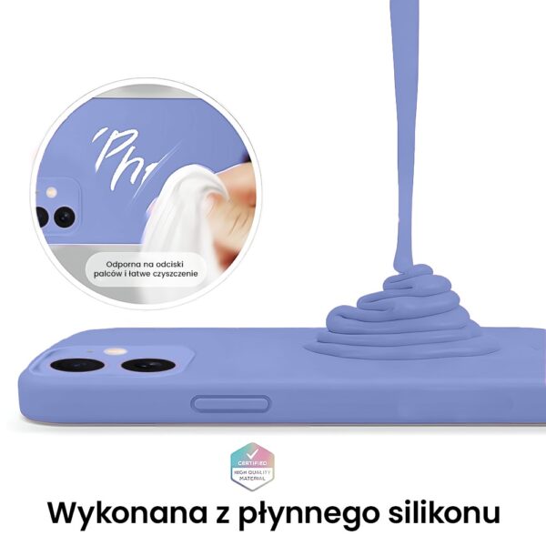 Pokrowiec silikonowy na telefon, odporny na zabrudzenia.