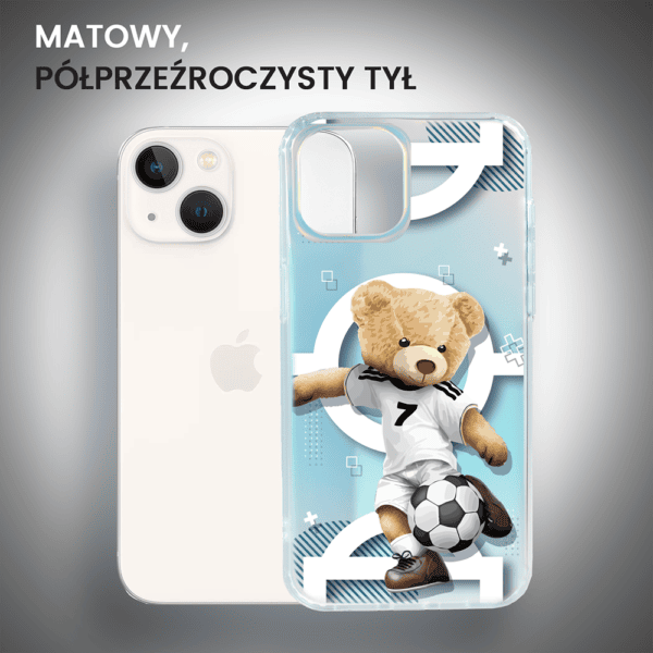 Etui na iPhone z piłkarskim misiem.