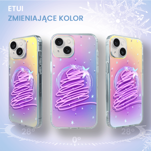 Etui na telefon z efektem termochromicznym.