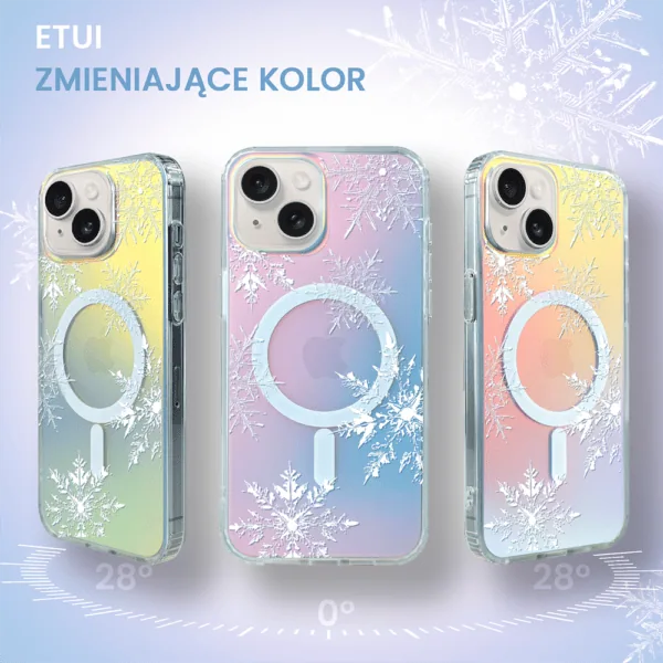 Kolorowe etui na telefon z efektem termicznym.