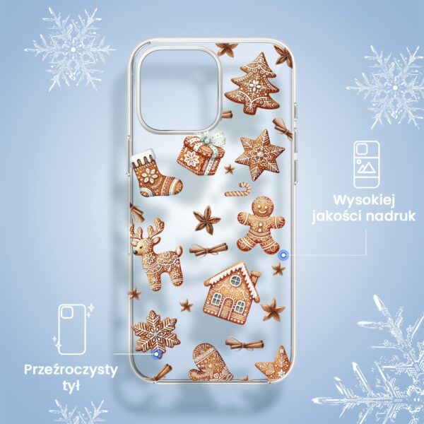 Etui na telefon z bożonarodzeniowymi wypiekami.