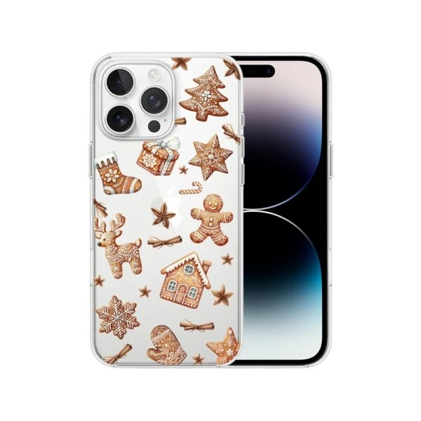 Etui do iPhone 14 Pro, magia pierniczków, przeźroczyste