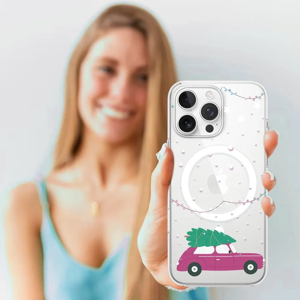 Kobieta z uśmiechem trzymająca smartfona.