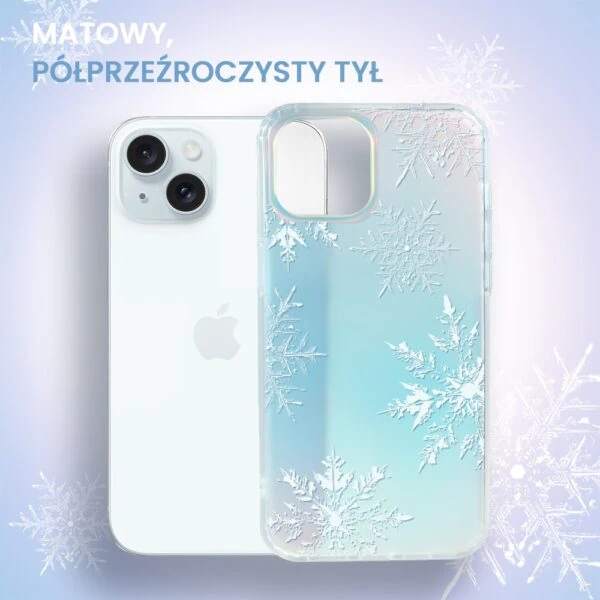 Etui na iPhone z wzorem śnieżynki.