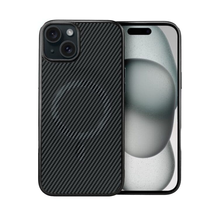 Czarny smartfon z podwójnym aparatem.