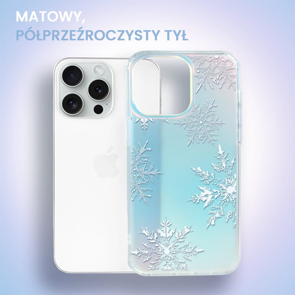 Etui na iPhone z wzorem płatków śniegu.