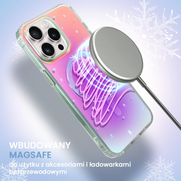 Etui z MagSafe do bezprzewodowego ładowania telefonu.