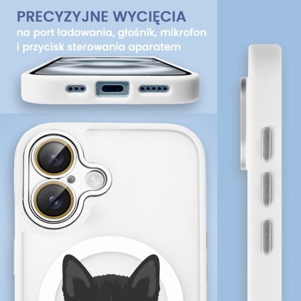 Etui na telefon z wycięciami dla iPhone.