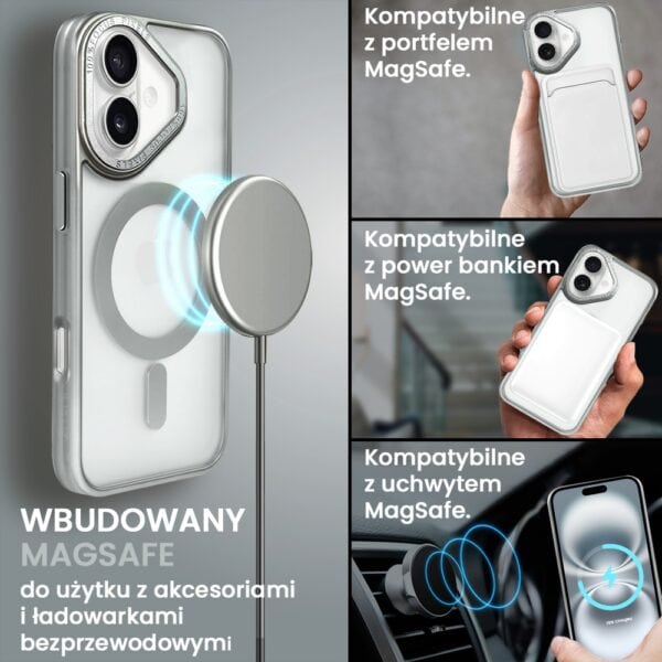 Etui z MagSafe do iPhone, ładowanie indukcyjne.