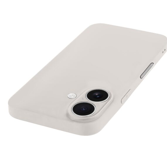 Etui do iPhone 16 Plus silikonowe z mikrofibrą soft touch z osłoną na aparat, kremowe - nowe (7)