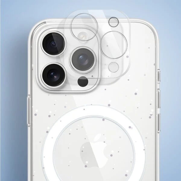 Etui do iPhone 16 Pro Max, domki w zimie, przeźroczyste (6) Aparat smartfona z potrójnym obiektywem.