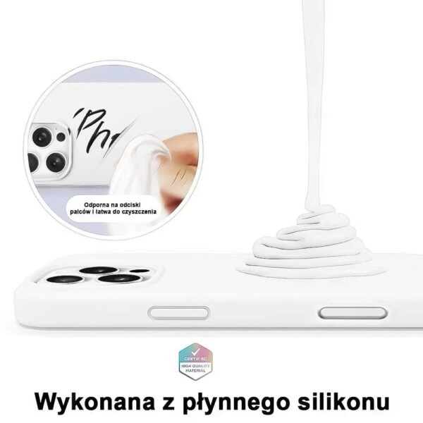 Silikonowe etui na telefon, odporne na ślady.