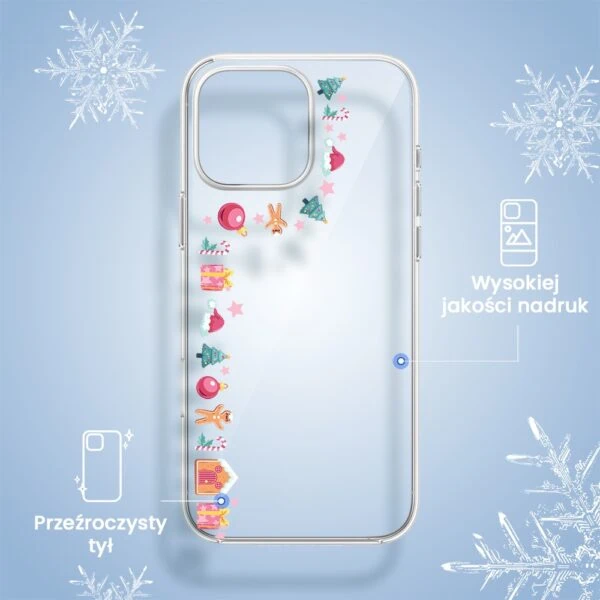 Etui na telefon z świątecznymi motywami.