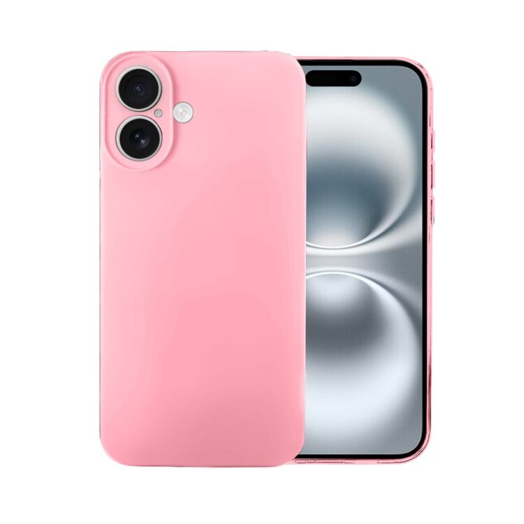 Różowy smartfon z podwójnym aparatem.