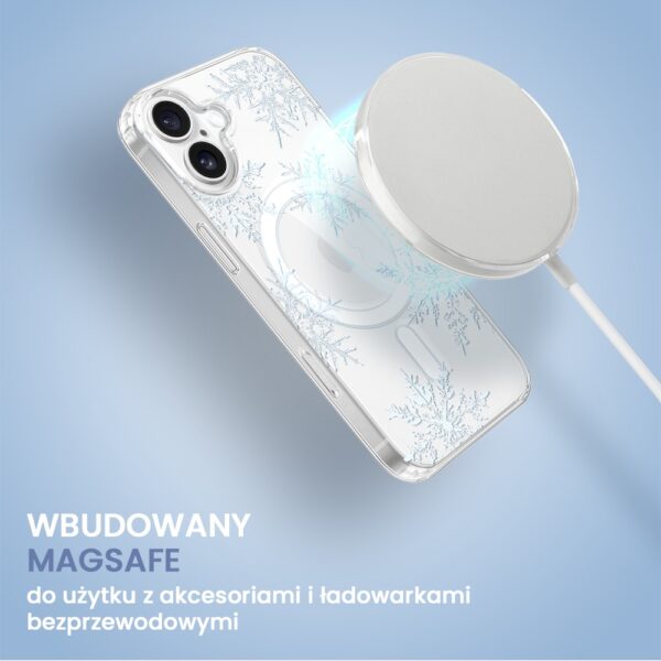 Transparentny etui z MagSafe do iPhone'a, ładowanie bezprzewodowe.