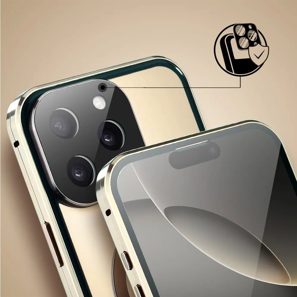 Obudowa-do-iPhone-16-Pro-podwojna-szyba-i-aluminium-360°-przod-tyl-magnetyczna-matowy-tyl-z-MagSafe-i-oslona-aparatu-tytan-pustynny-pop-8 Zabezpieczenie aparatu i ekranu smartfona.