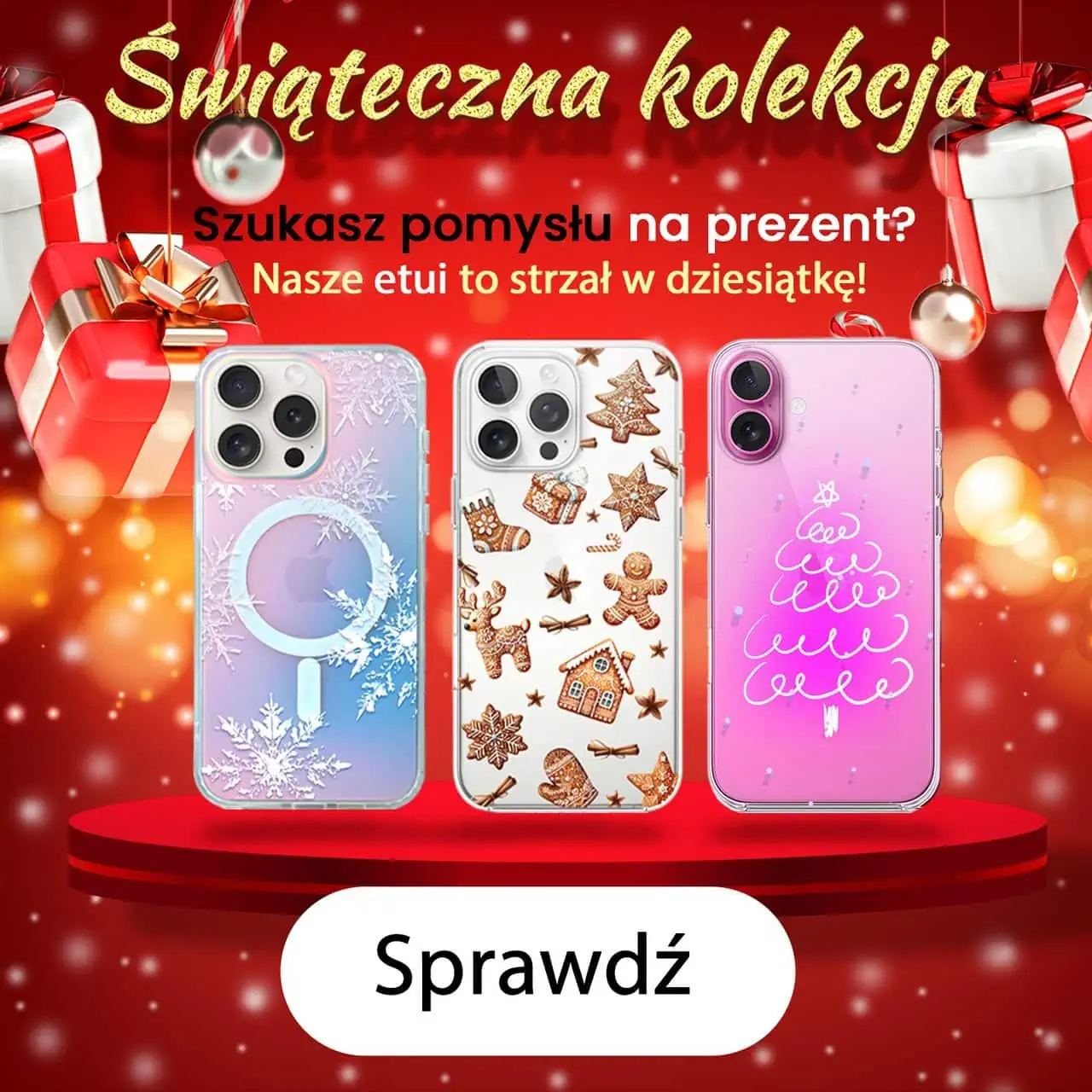 Obudowy na telefon, świąteczne wzory, idealne na prezent.