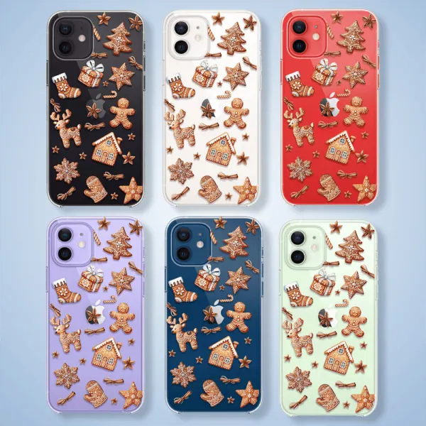 Obudowy na iPhone z bożonarodzeniowymi pierniczkami.